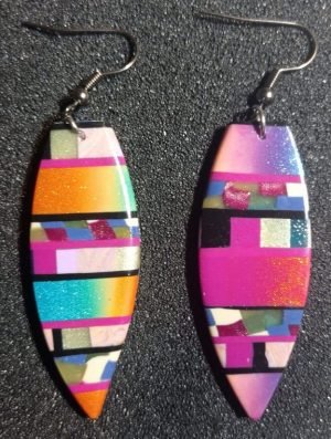 Boucles d'oreilles sur le thème du surf