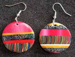 boucle d'oreille fantaisie ronde