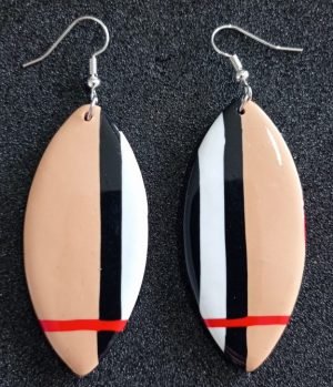 Boucles d'oreilles en forme de planche de surf