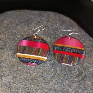 boucle d'oreille fantaisie ronde