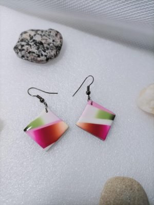 boucles d'oreilles carrée chic tendance