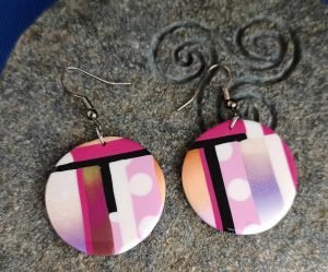 boucle d'oreille fantaisie ronde
