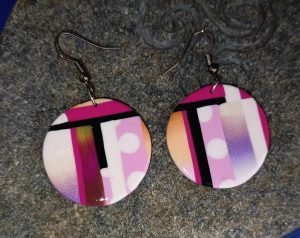 boucle d'oreille fantaisie ronde