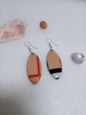 Boucles d'oreilles motif planche de surf