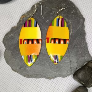 Boucles d’oreilles fantaisies artisanales sur le thème du surf