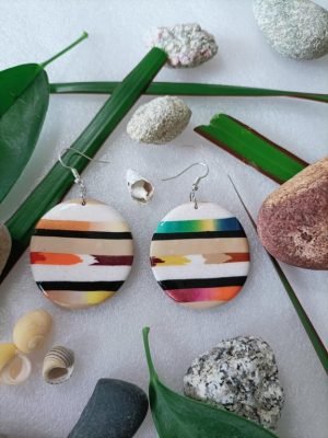 boucles d'oreilles fantaisie de forme ronde