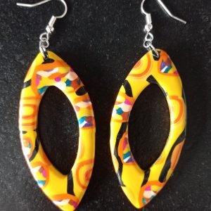 Boucles d’oreilles fantaisies artisanales couleur vive