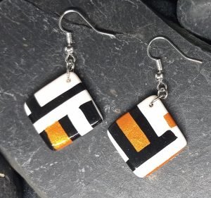boucles d'oreilles carrée originale chic