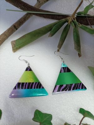 boucle d'oreille fantaisie triangle fashion