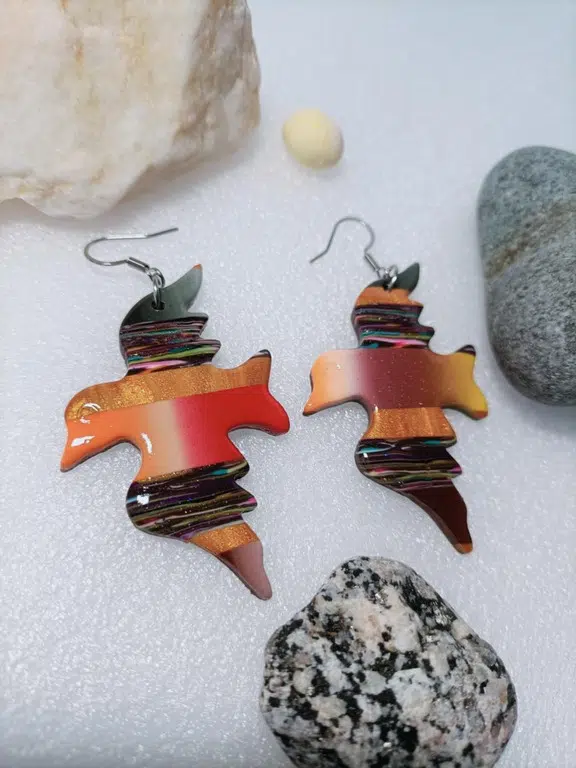 Boucles d'oreilles design en forme d'oiseau