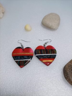 Boucles d'oreilles cœur originales
