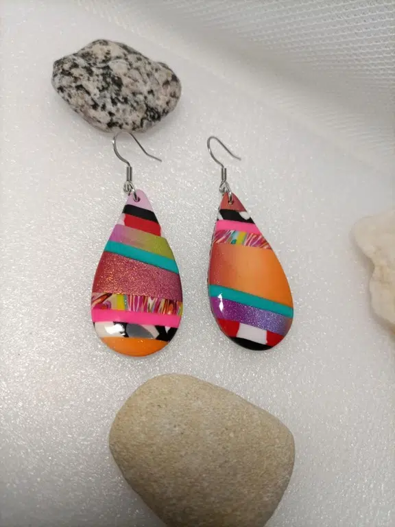 boucles d'oreilles carrée tendance chic
