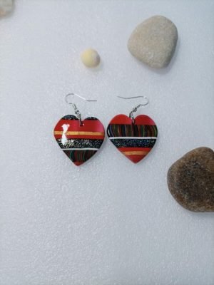Boucles d'oreilles cœur originales