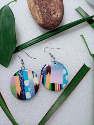 Boucles d'oreilles fantaisie pailletée