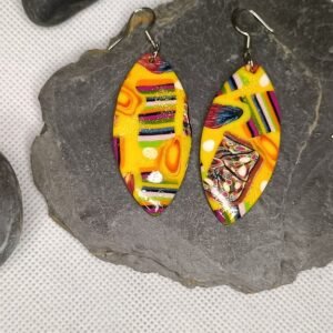 Boucles d’oreilles fantaisies artisanales colorées chic