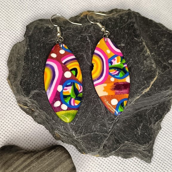 Boucles d'oreilles fantaisies artisanales design