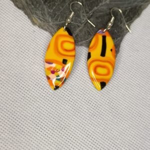 Boucles d’oreilles fantaisies artisanales artistiques colorées