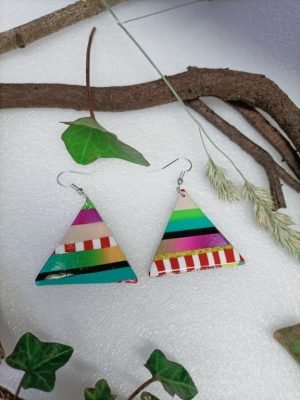 Paire de boucle d'oreille fantaisie originale