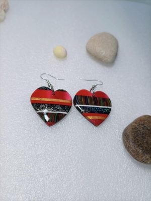 Boucles d'oreilles cœur originales