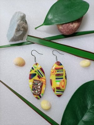 Boucles d'oreilles colorées chic