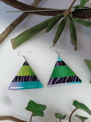 boucle d'oreille fantaisie triangle fashion