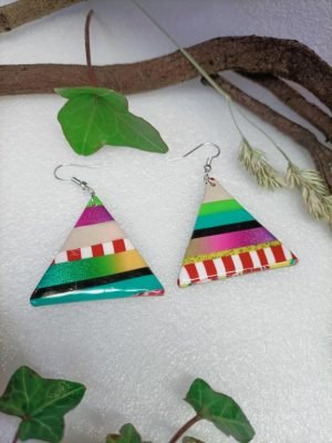 Paire de boucle d'oreille fantaisie originale