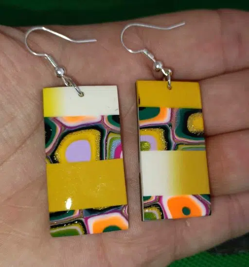 Bijoux originaux en forme de rectangle pour oreilles
