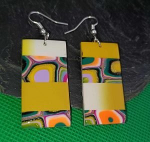 Bijoux originaux en forme de rectangle pour oreilles