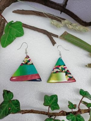 Boucles d'oreilles fantaisie pailletée