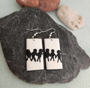 Boucles d'oreilles fantaisie rectangulaires pour femme