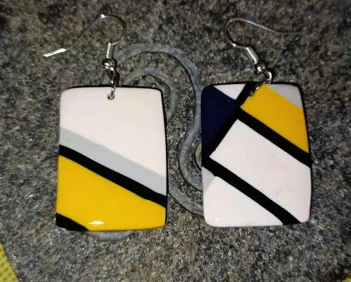 Bijoux originaux en forme de rectangle pour oreilles