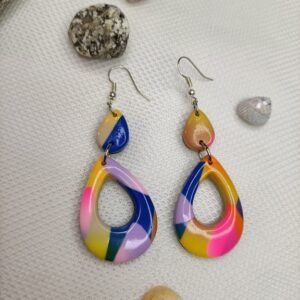 Boucles d’oreilles fantaisies artisanales couleur pastel