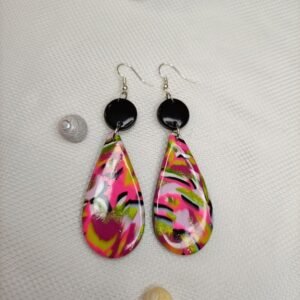 Boucles d’oreilles fantaisies artisanales style goutte