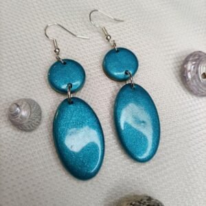 Boucles d’oreilles fantaisies artisanales couleur unie