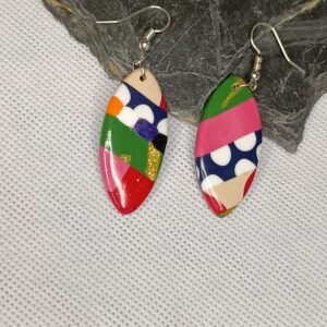 Boucles d’oreilles fantaisies artisanales créatives pour femme