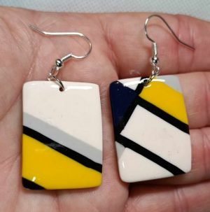 Bijoux originaux en forme de rectangle pour oreilles