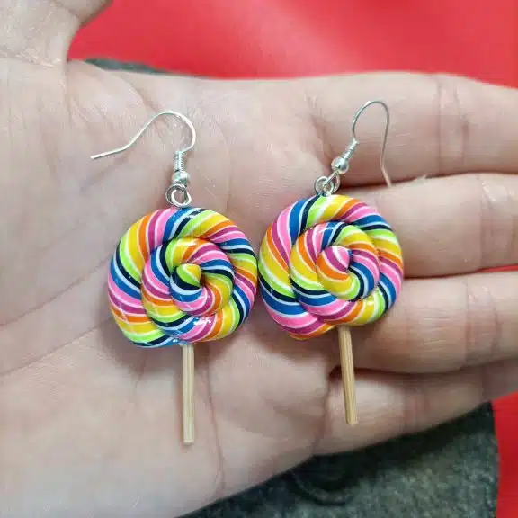boucles d'oreilles en forme de sucette