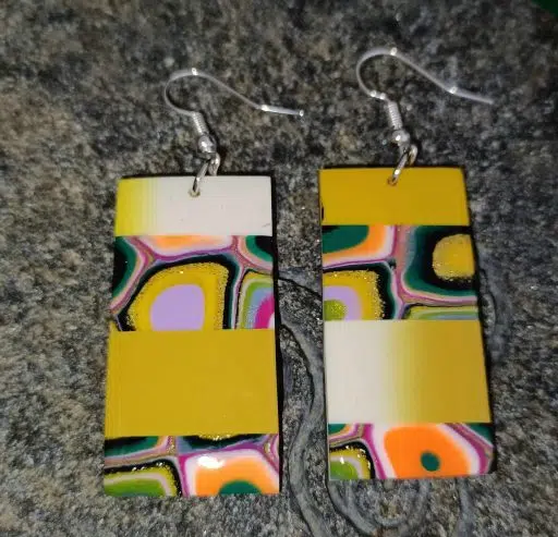 Bijoux originaux en forme de rectangle pour oreilles