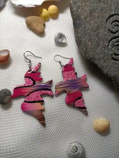 boucles d'oreilles fantaisie forme oiseau