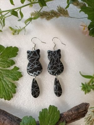 boucles d'oreilles chatons