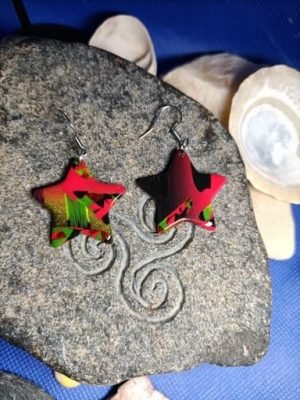 boucles d'oreilles fantaisie forme étoile