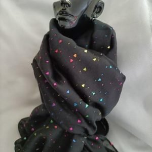 foulard noir bohème pour femme