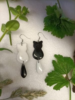 boucles d'oreilles chaton