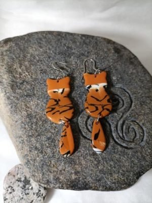 boucles d'oreilles minet tendance