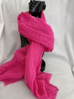 foulard tendance chic couleur rose pailleté
