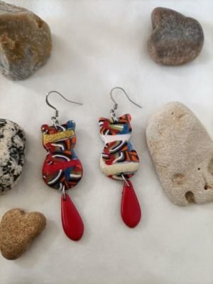 Boucles d'oreilles artistiques pour femme