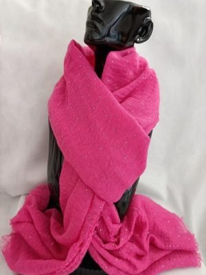 foulard tendance chic couleur rose pailleté