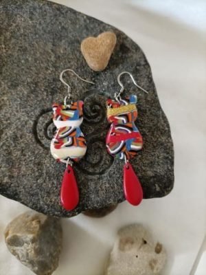 Boucles d'oreilles artistiques pour femme
