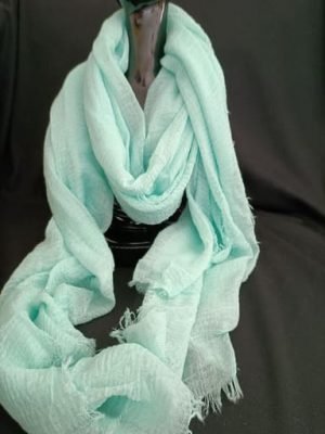 joli foulard fashion tendance couleur unie bleu lagon