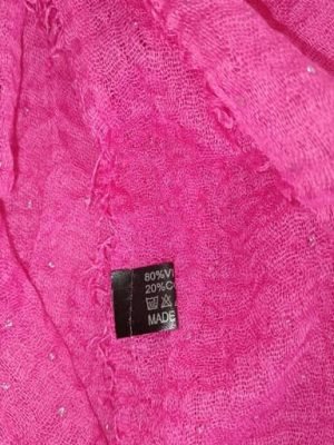 foulard tendance chic couleur rose pailleté